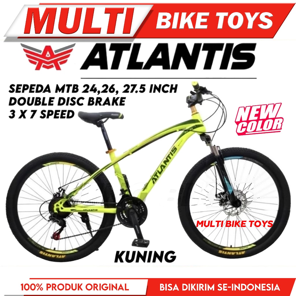 Sepeda Gunung MTB 24 26 dan 27,5 inch Atlantis 730 Diskbrake 21 speed