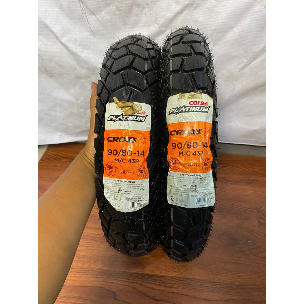 Ban Luar Matic Corsa Cross S Ring 14 Ukur 90/80-14 Tubeless Murah Ban Luar Motor Matic Tubles