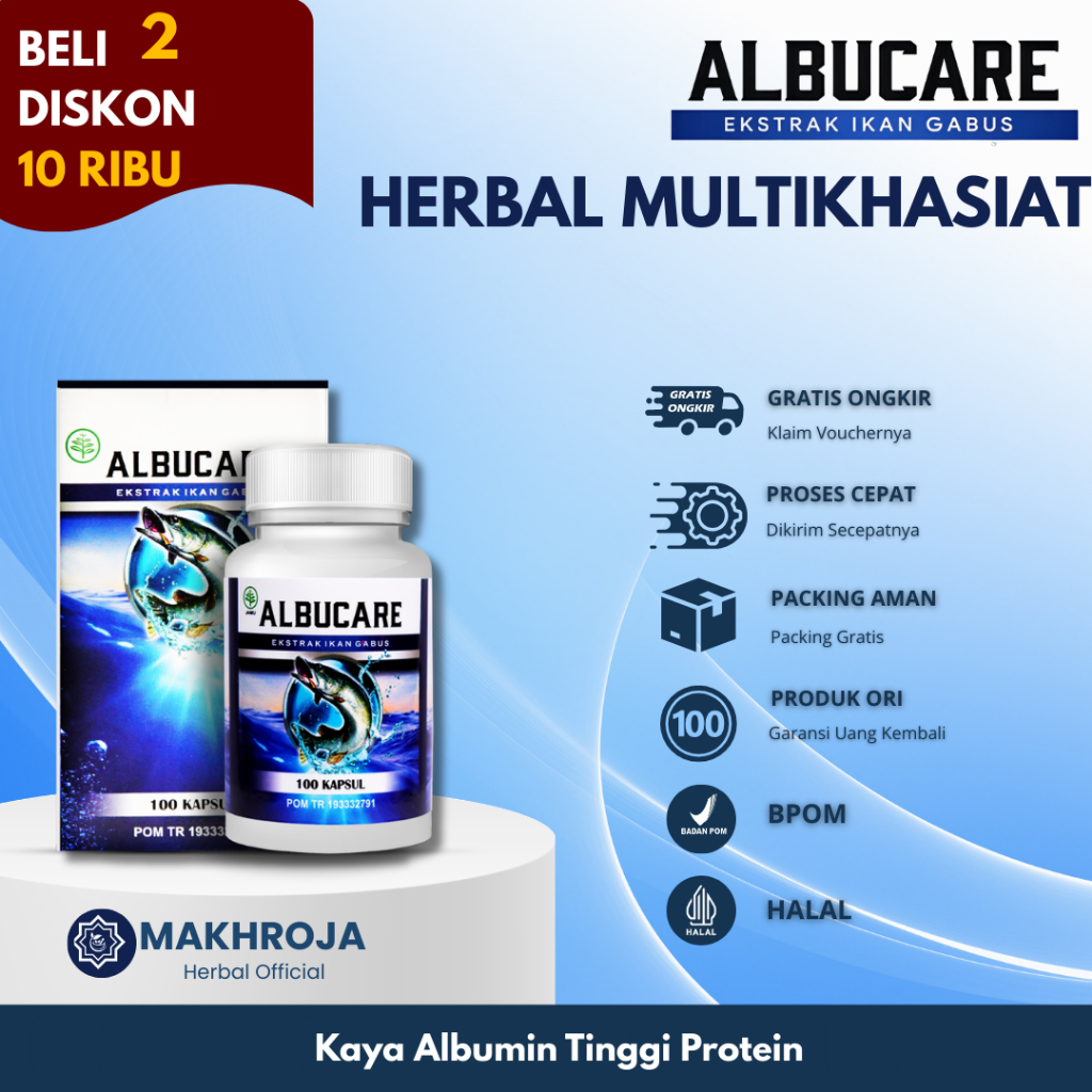 Obat Multikhsiat Albucare Extrak Ikan Gabus Asli Original 100% Asli