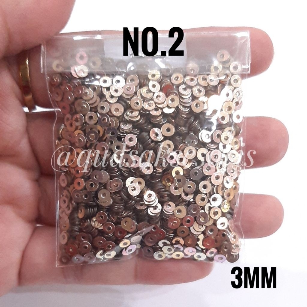 Sequin/payet/burci jepang flat 3mm plg