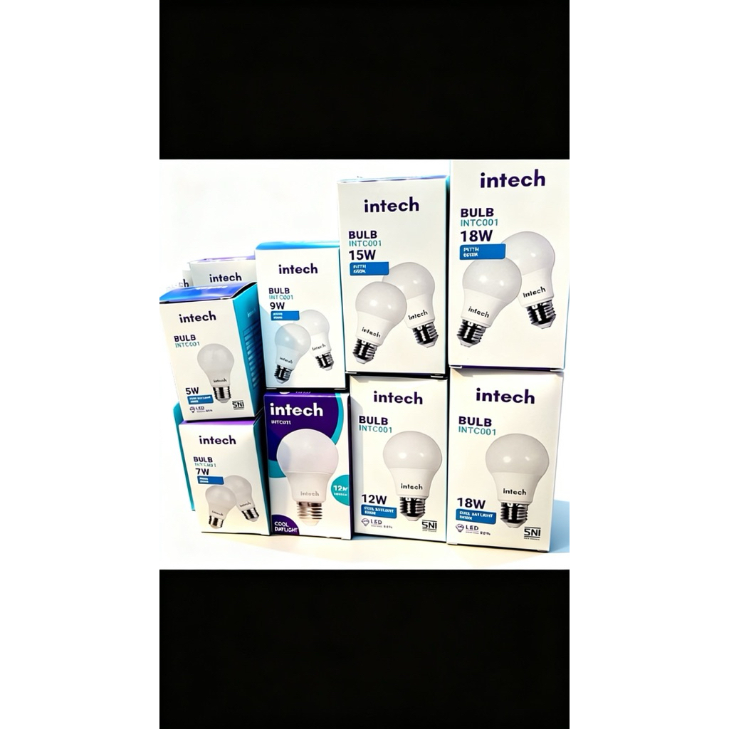 Lampu LED Bohlam INTECH Eco Putih 5W - 18W Tahan Lama & Hemat Energi