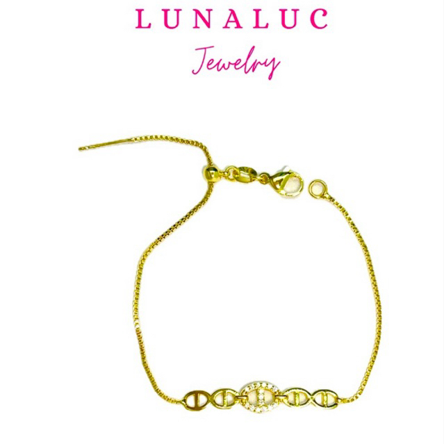 Lunaluc - Gelang Titanium Dior Gold | Dior Gold Bracelet Jewelry