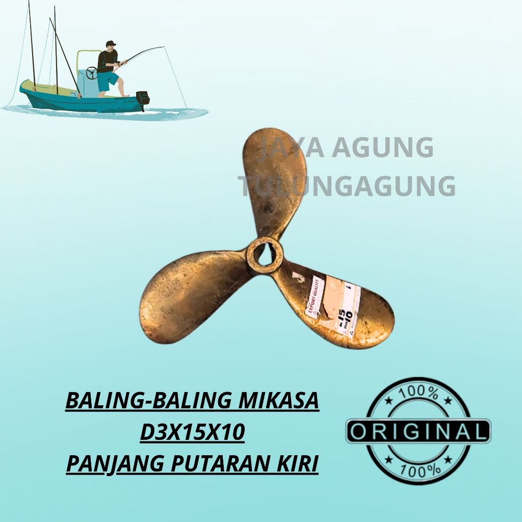 MIKASA BALING BALING D3X15X10 PANJANG PUTARAN KIRI / PROPELLER MIKASA D3 15" O 1" KIRI BAWAL (LH BAL