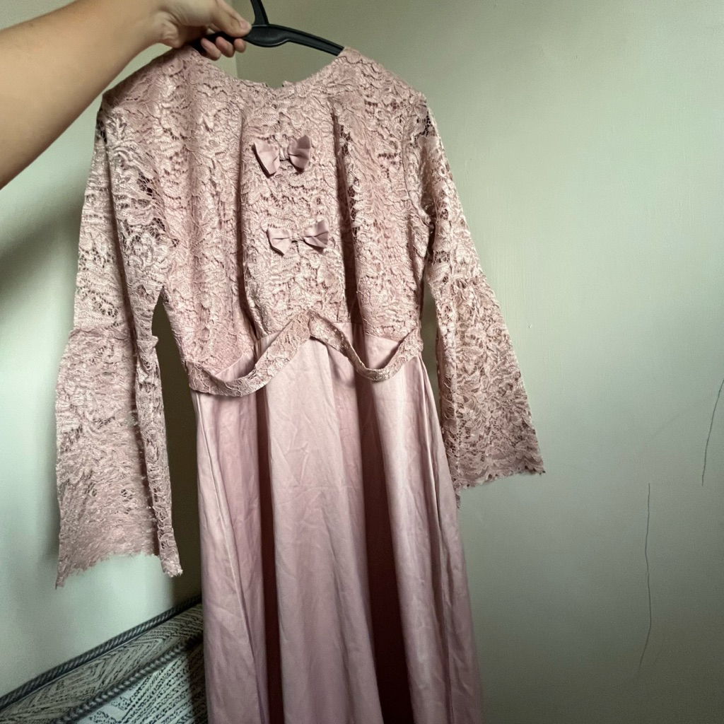 preloved dress pita brukat silk remaja