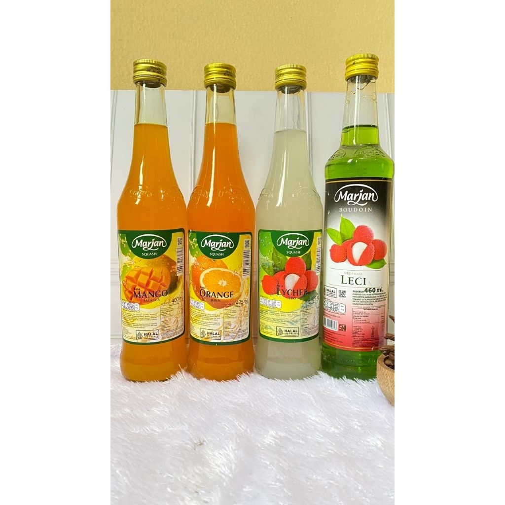 SIRUP MARJAN 4 RASA LYCHEE, MANGGA, JERUK