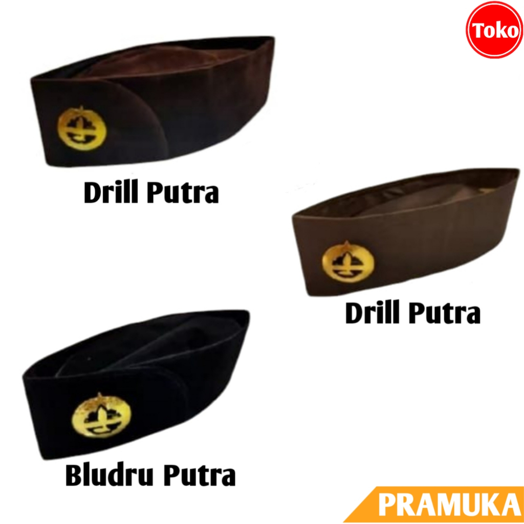 Peci Pembina Pramuka Putra + Pin / Peci Pramuka Putra / Peci Pramuka + Pin (Krawang)