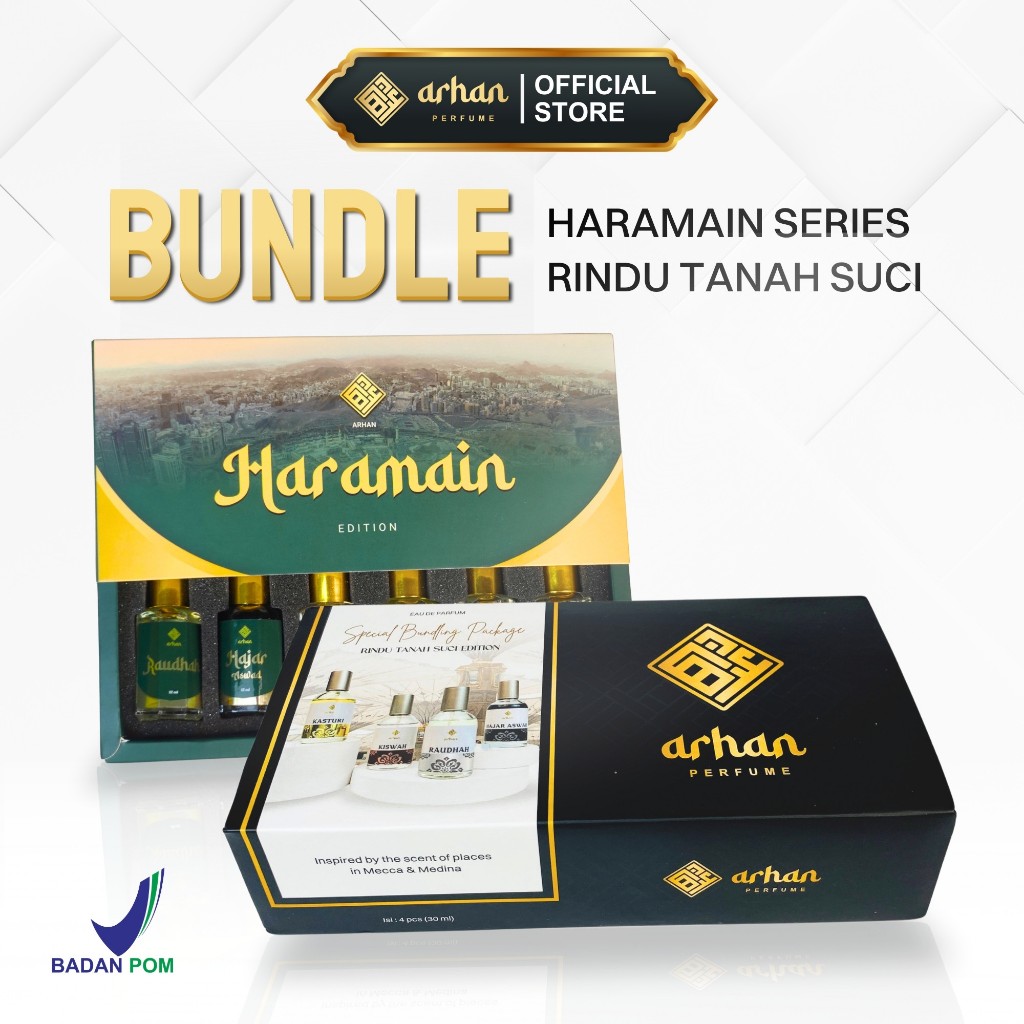 [ 2 Paket ] Bundling Paket Parfum Rindu Tanah Suci & Haramain Series by ARHAN