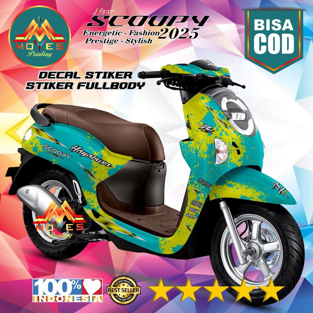 Decal stiker full body Scoopy new 2025 hayabusa terbaru / stiker motor cutting hayabusa scoopy