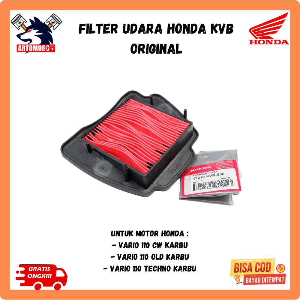 Ori filter udara vario 110 karbu KVB Original
