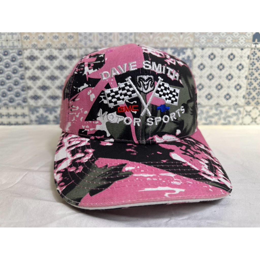 Topi Second Brand Branded Original Dave Smith Motorsport Vintage Pink X 360 Apparel