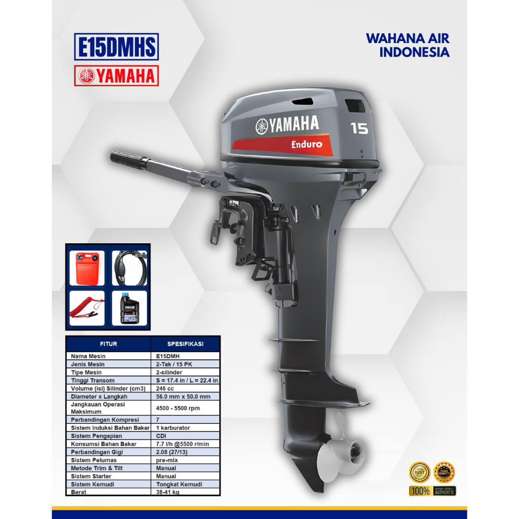 GARANSI RESMI MESIN YAMAHA 15PK | OUTBOARD 15PK | MESIN TEMPEL E15DMHL DAN E15DMHS