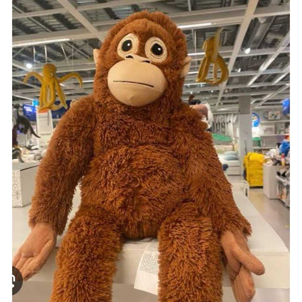 Boneka Monyet Boneka Orang Utan Panjang 66 cm