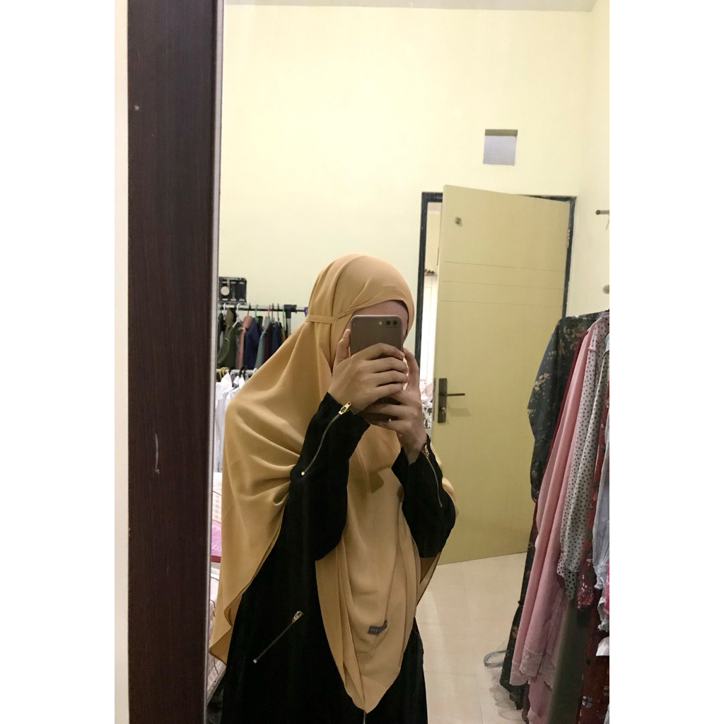 preloved bergo syari katya glynn ramadhan khimar | daily khimar | hijab daily ceruty double laye