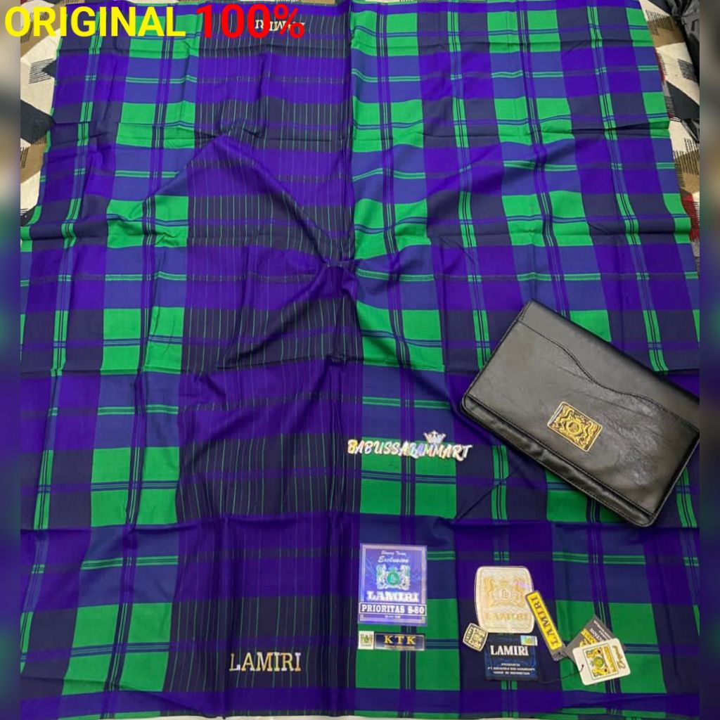 [ORIGINAL] SARUNG LAMIRI FULL SUTRA 100% KDT KOTAK JAMINAN FULL SUTRA MOTIF BHS SANDUR