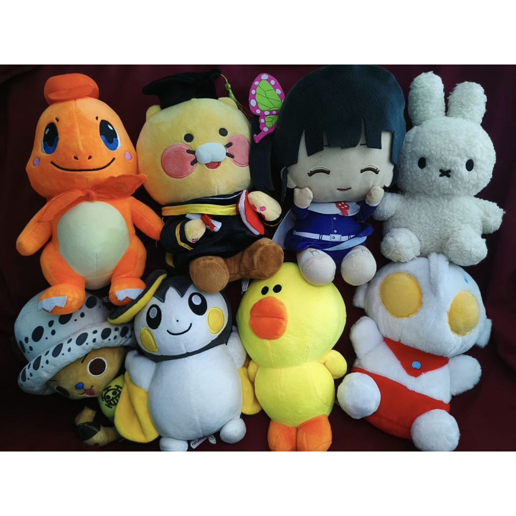 boneka kecil ke sedang original ( line , pokemon , one piece , miffy , banpresto , sega , disney , b