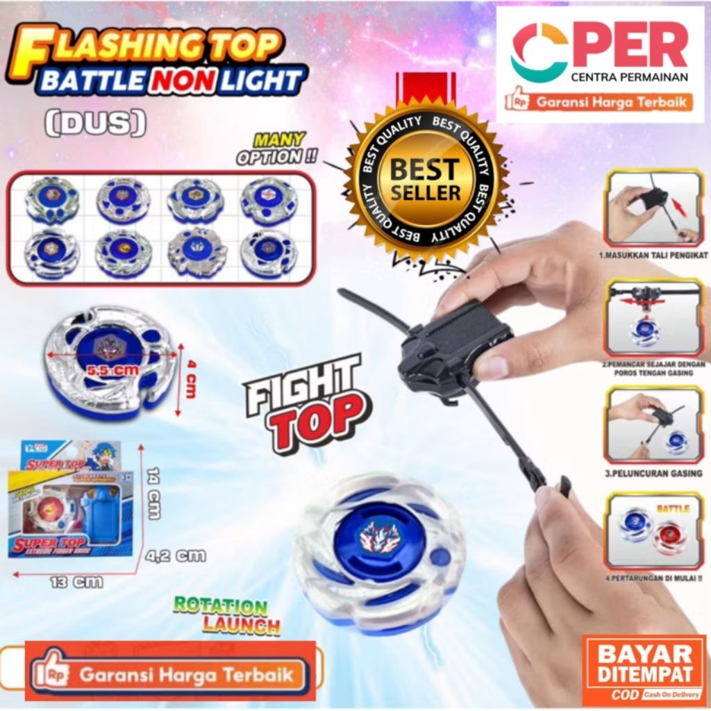 [BISA COD] Mainan Anak Gasing Termurah / Mainan gasing Blaze Liger Karakter Kupu-Kupu Rocky Golem