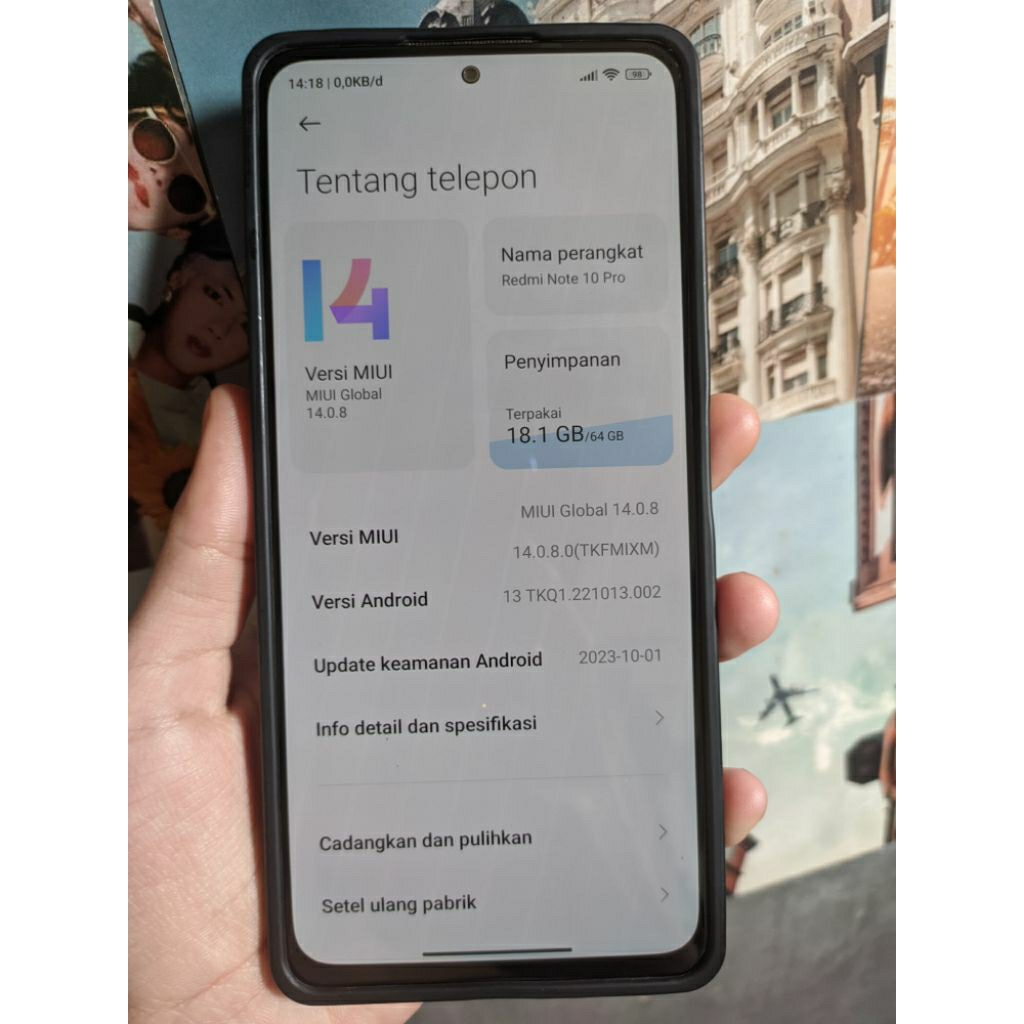 Redmi note 10 pro 6/64 batangan