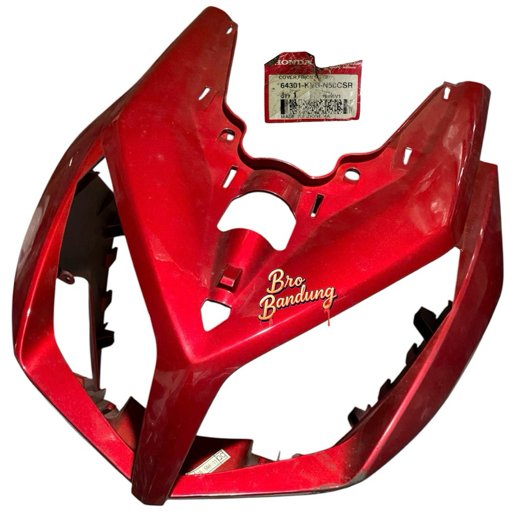 64301 KVB N50csr COVER TAMENG DEPAN VARIO TECHNO 110 merah ORIGINAL AHM 64301kvbn50csr