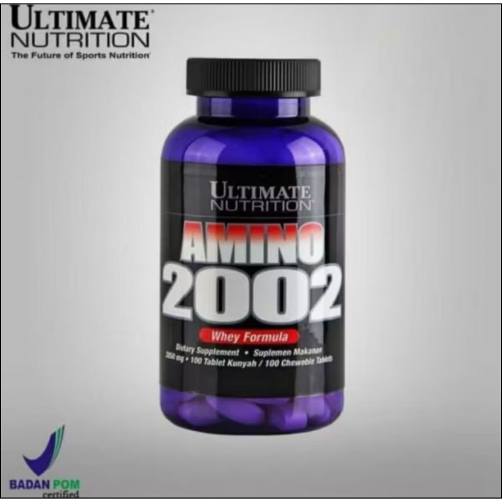 Ultimate Nutrition SUPER WHEY AMINO 2002/Amino 2000 / Suplemen Fitness/Suplemen gym Protein