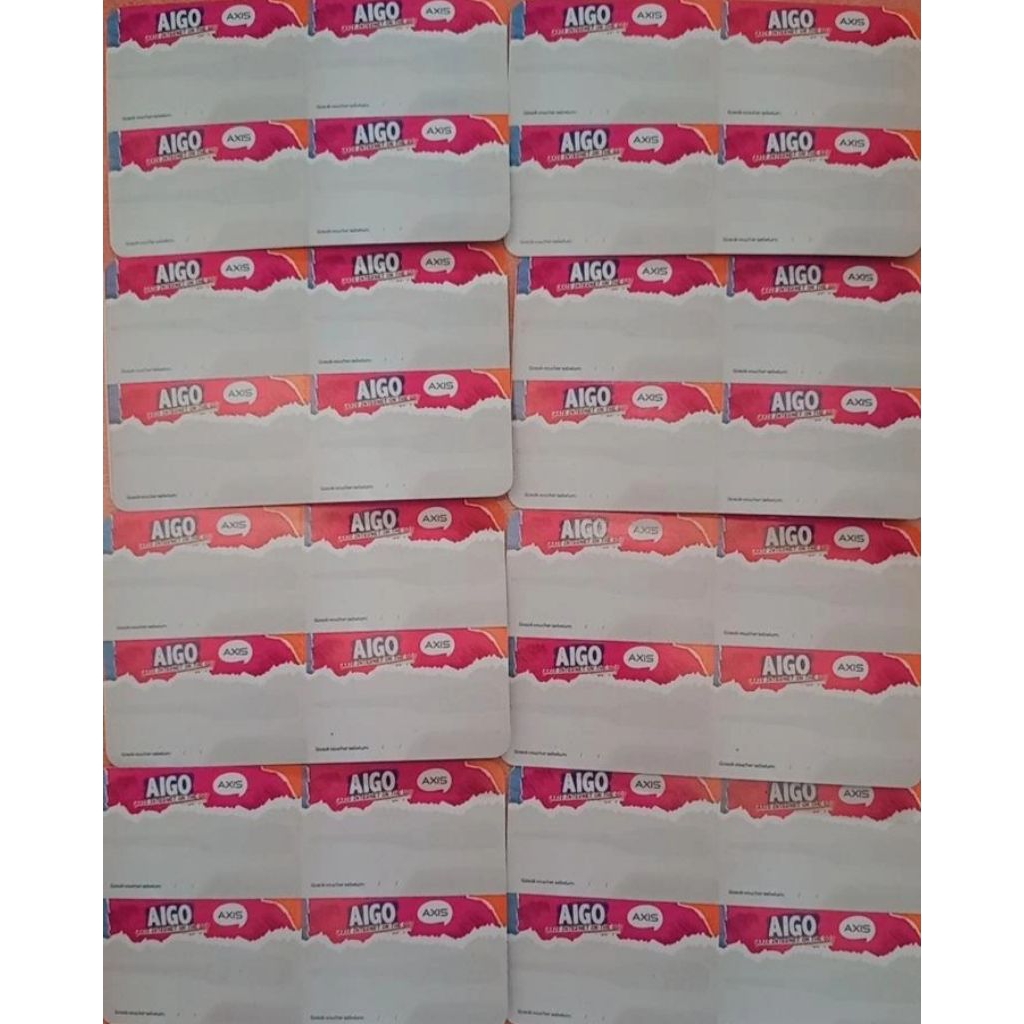 VOUCHER AXIS KOSONG/VOUCHER AXIS ZERO NASIONAL 4 IN 1 UNTUK INJECT ATAU TEMBAK KUOTA AXIS
