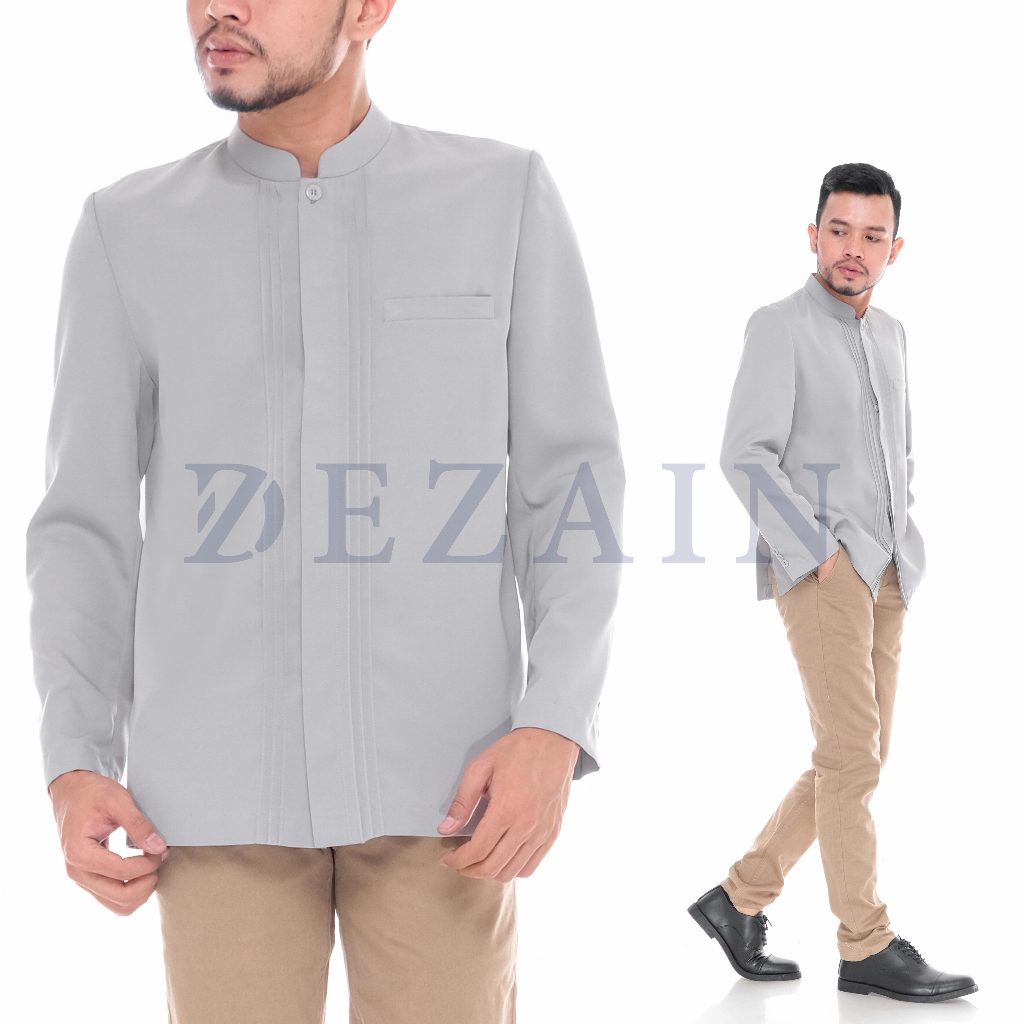 Pakaian Koko Muslim Jasko Opnaisel - Light Grey | Dezain
