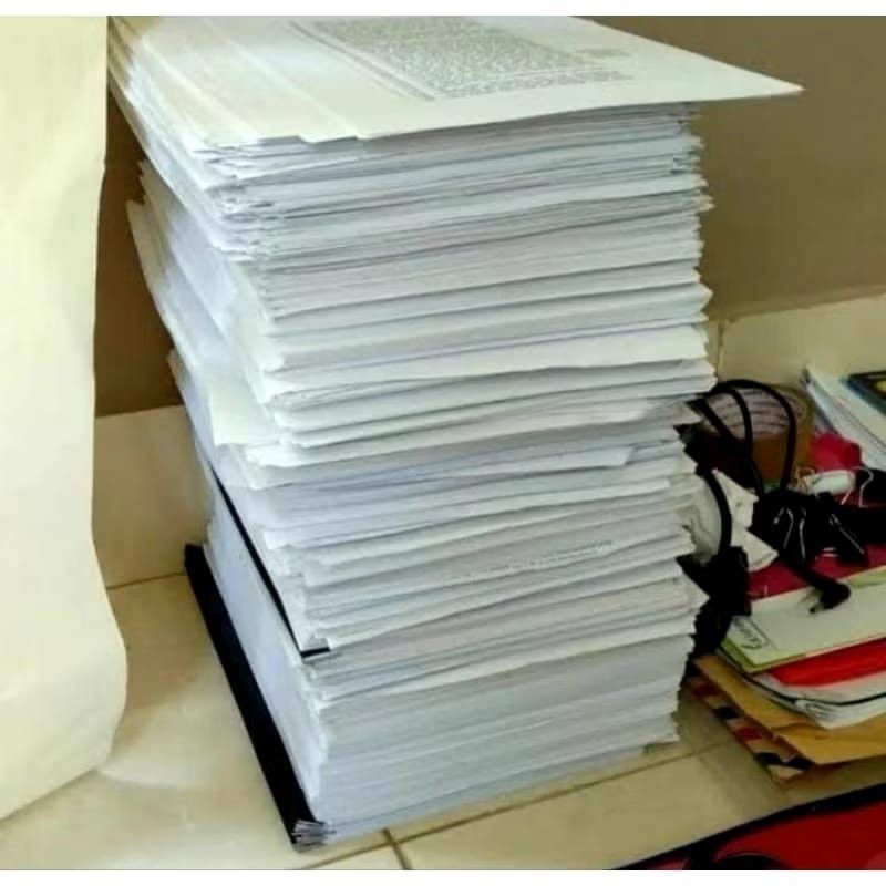 500gram Kertas HVS Bekas Sebelah Sisi Kosong / Tidak ada Tulisan