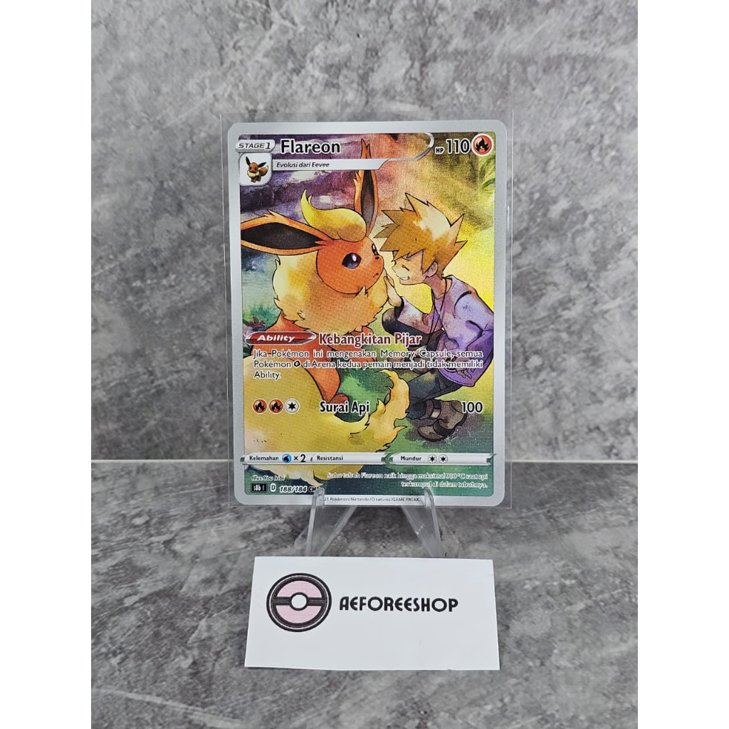 Pokemon TCG Indonesia | Flareon 188/184 CHR - VMAX Klimaks