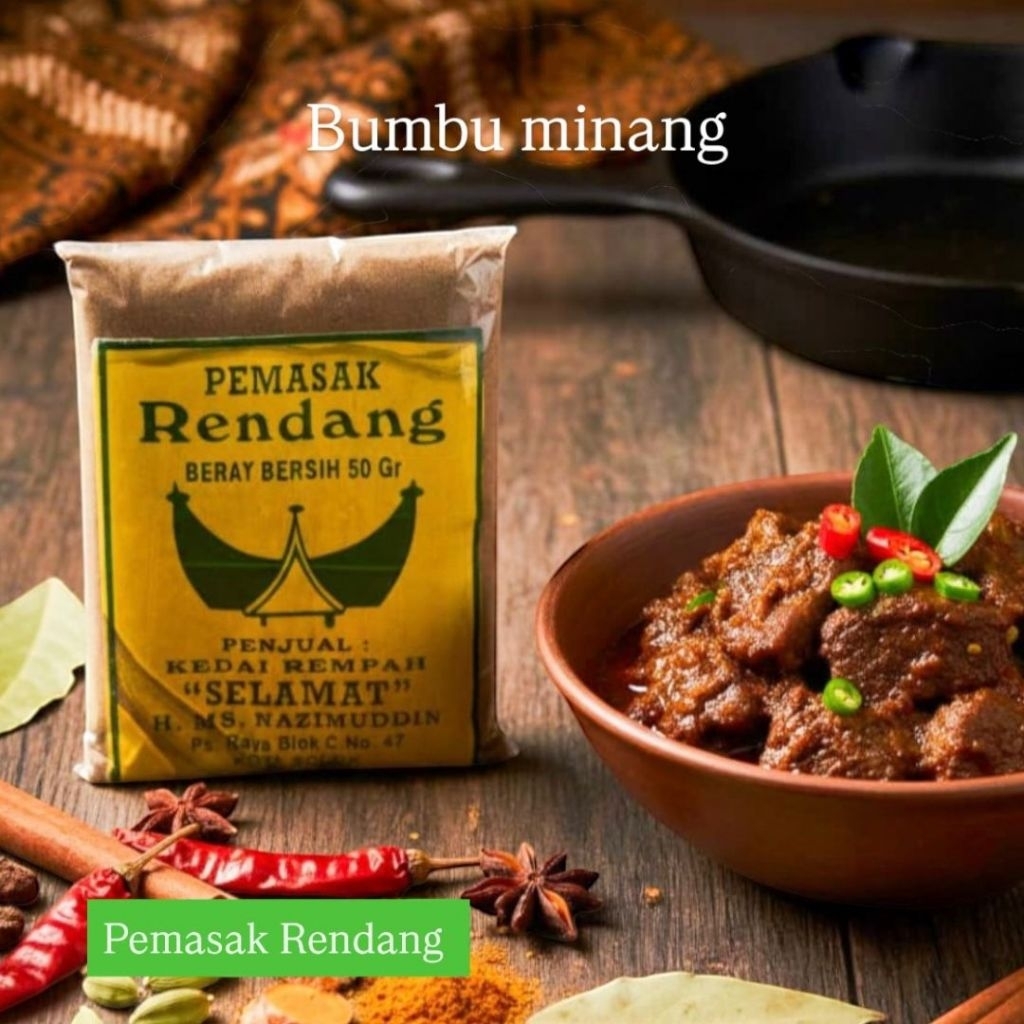 bumbu rendang 1kg asli padang cap rumah gadang