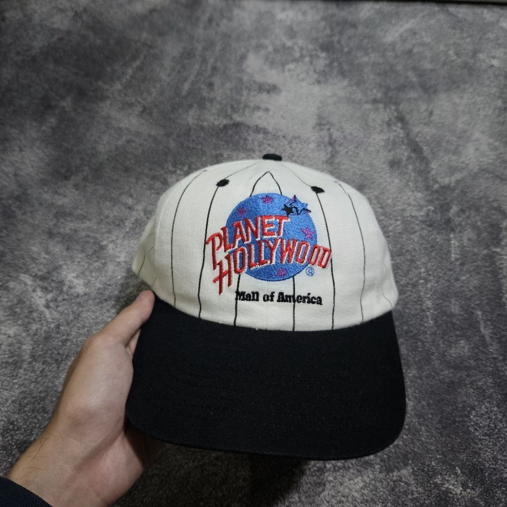 Vintage Hat Planet Hollywood Pinstripes