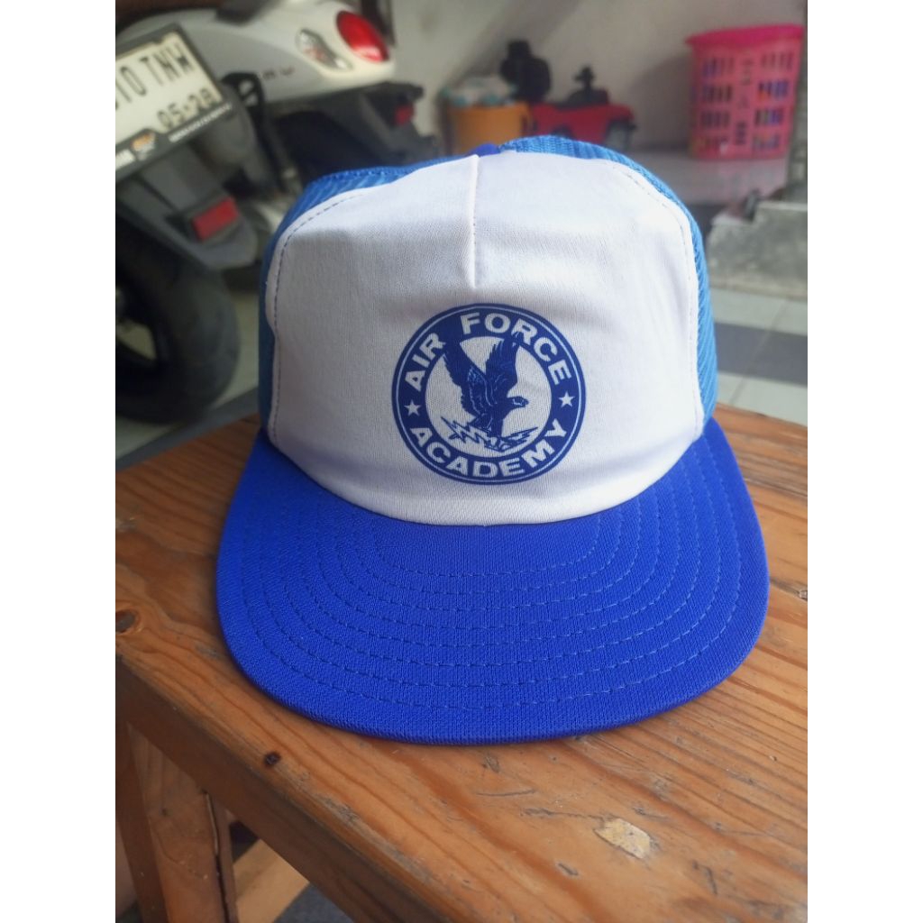 Topi Ropehad USA Vintage Tracker Jaring Klasi Amerika Style Snapbag