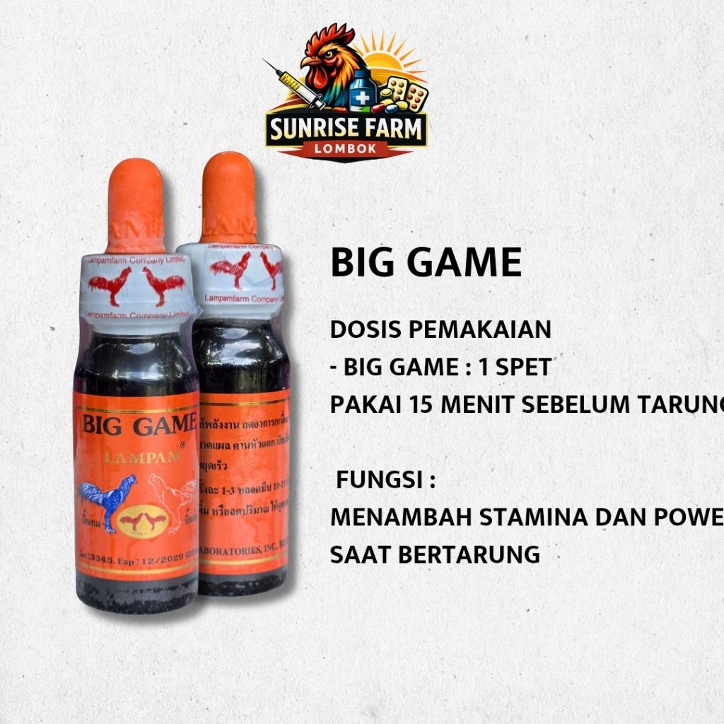 Doping ayam Big Game Lampam Thailand / Doping Lampam 100% original