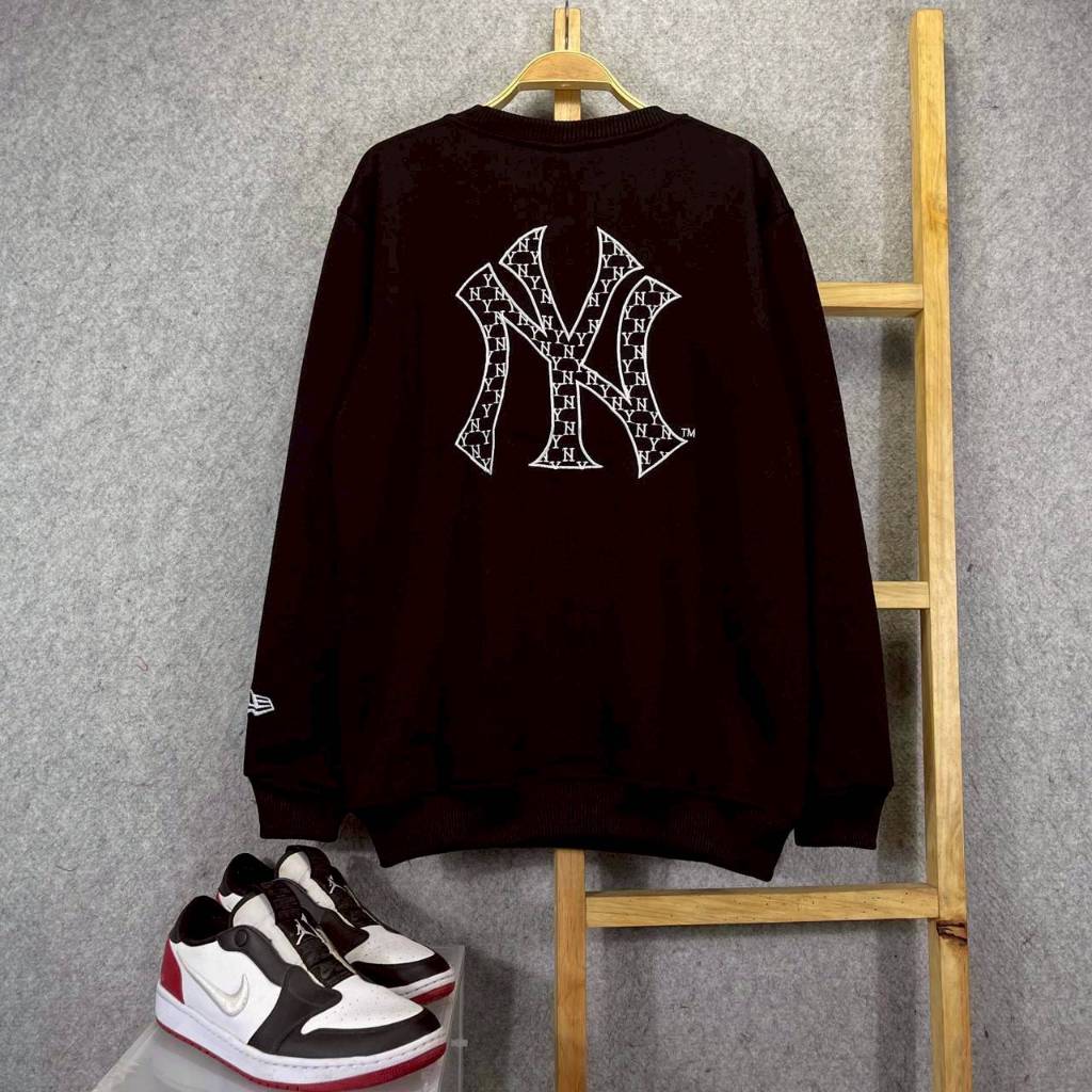 SWEATER CREWNECK NEW ERA NY NEW YORK YANKEES LOGO BB BORDIR BANDANA HITAM