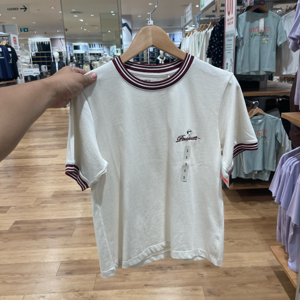 Tshirt Uniqlo Woman PEANUTS off white