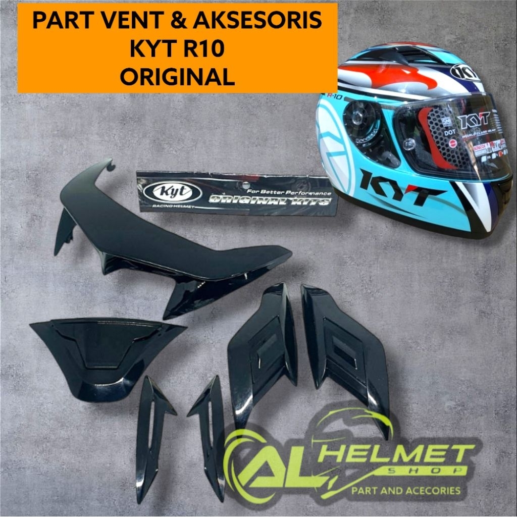 Part original KYT R10 ventilasi spoiler aksesoris ori