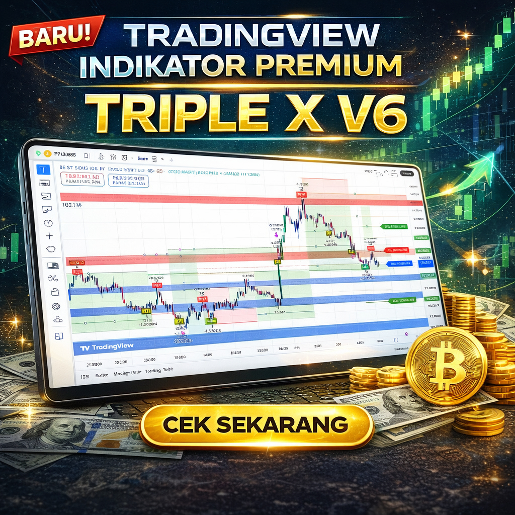 Tradingview Indikator Premium Triple X V6 Best Scalping Indicator XAUUSD Saham Forex BTC Winrate 80%