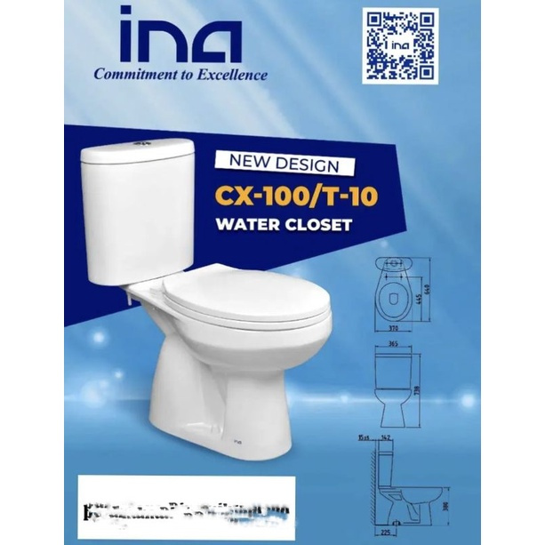 Kloset Duduk INA Murah CX100 (Order Khusus Grab/Gojek Dalam Kota)