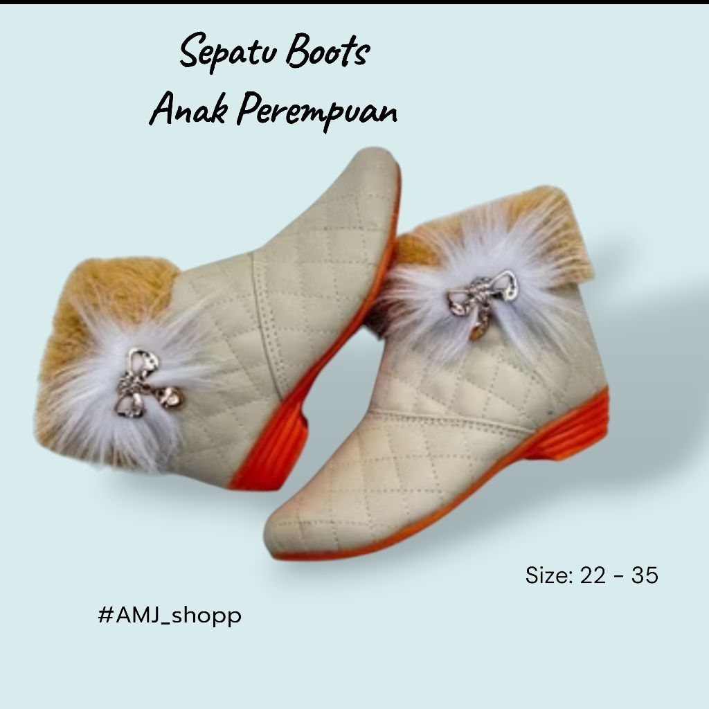 Sepatu Boots Anak Perempuan Trend Kekinian Ukuran Size 22 -35 Usia satu Tahun Sampai 9 Tahun