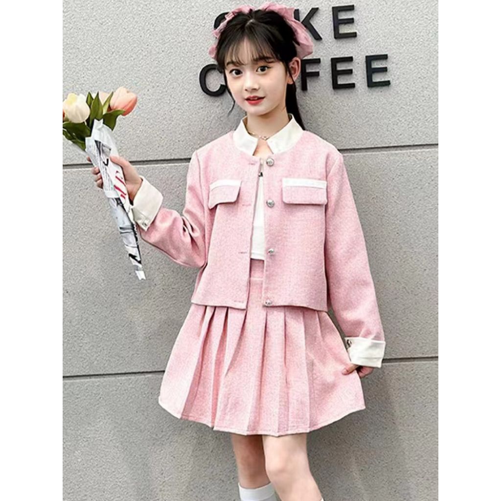 Setelan rok anak perempuan import | setelan rok rempel anak import | setelan jas anak perempuan impo