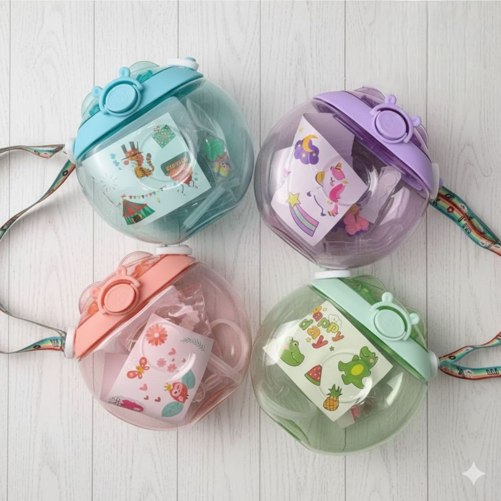 Botol Minum Anak Bulat Donat / Botol Minum Anak Lucu / Tumblr Anak