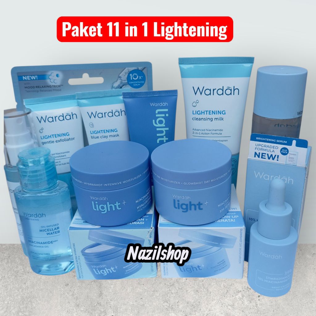 Free Bubble Wrap Paket Wardah Lightening Lengkap 11 Pcs / Paket Wardah Glowing / Wardah Original BPO