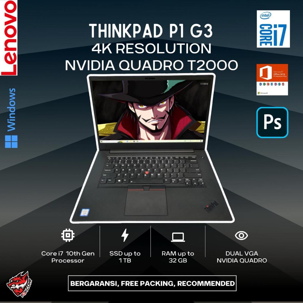 Lenovo Thinkpad P1 GEN 3 Xeon Core i9 10Th Gen Touch 4K 32GB Nvidia Quadro