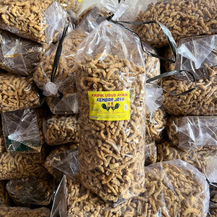 Kripik usus kemasan 2kg Kripik usus ayam/Kripik usus rasa original