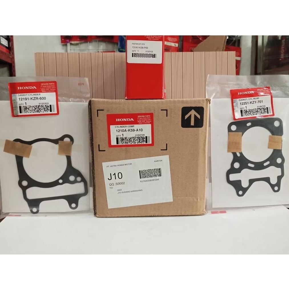 Blok Seher K59 + Piston Kit STD K36 Set Paking Head dan Paking Blok Vario 150 PCX 150 Adv 150 Origin
