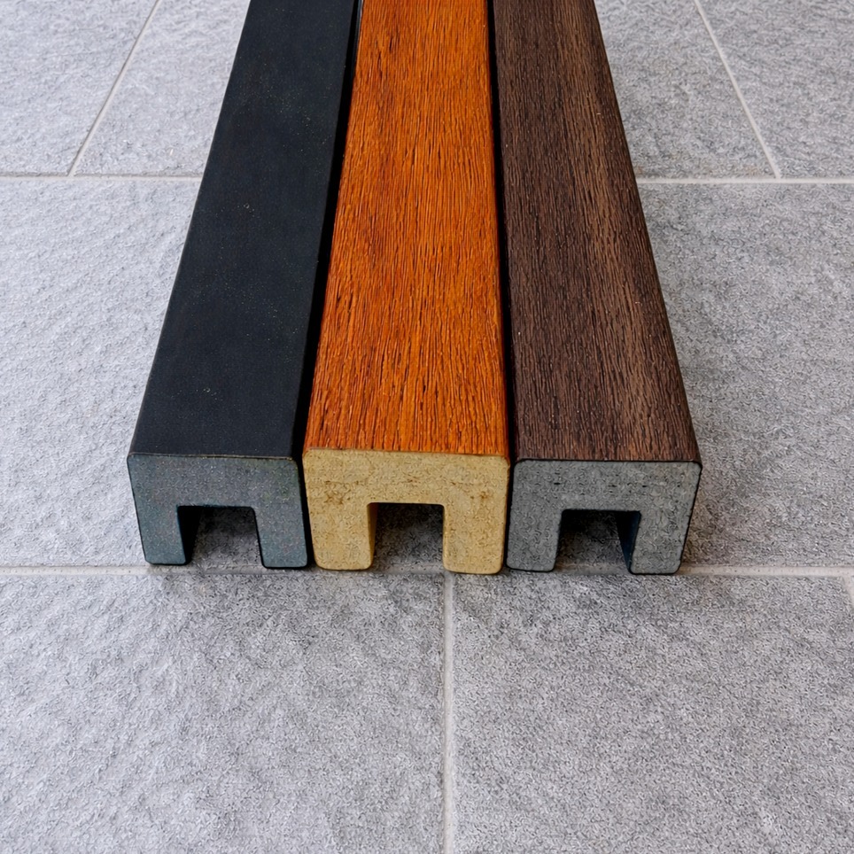 Railingku Handrailing PVC U-Channel Motif Kayu Panjang 6 Meter