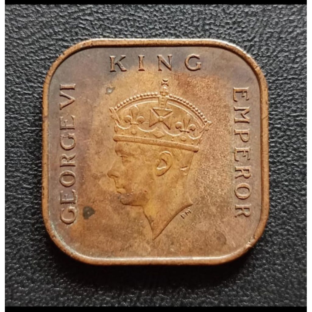 Koin Malaya 1 Cent George 1939-1945 Koleksi Coin Logam Lama Antik Bekas Kuno Jadul Langka Asing Luar