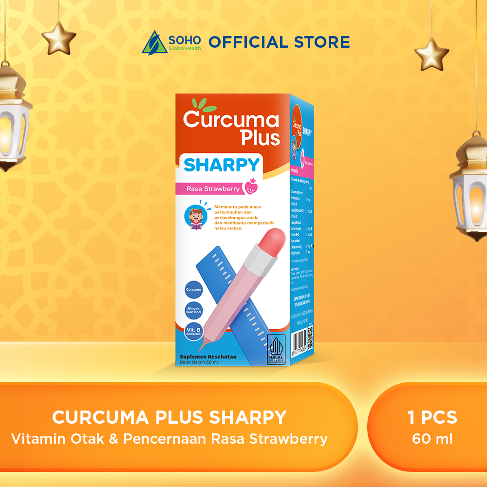 Curcuma Plus Sharpy Suplemen Tumbuh Kembang Anak Rasa Strawberry 60 ml