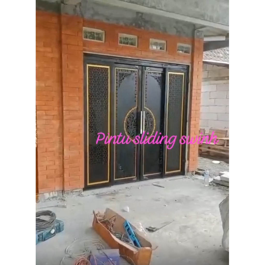 pintu sliding swing/perlengkapan pintu sliding swing sudah kami setting