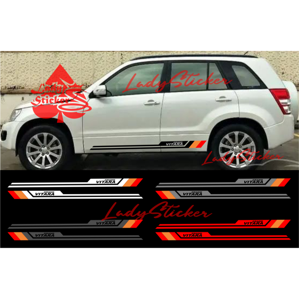 NEW Sticker cutting sticker mobil suzuki grand vitara stiker list bawah mobil grand vitara