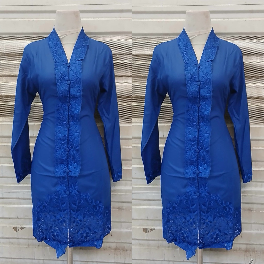 kebaya tunik bordir polos / kebaya tunik kartini katun bordir premium / kebaya wanita modern