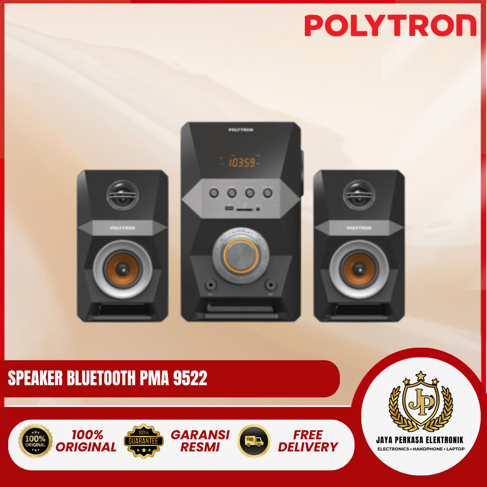 SPEAKER AKTIF POLYTRON PMA 9522 BLUETOOTH PRODUK ORIGINAL DAN BERGARANSI